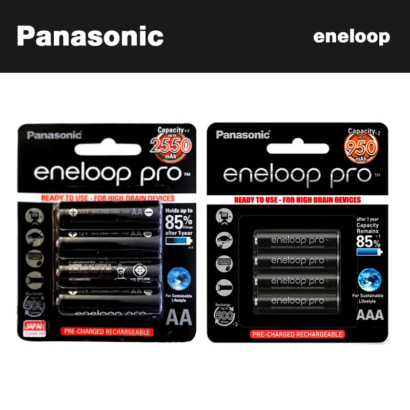Panasonic Eneloop Pro 1.2V AA 2550mah And AAA 850mah Rechargeable Batteries