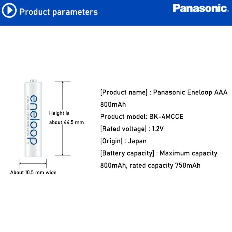 Panasonic Eneloop 1.2V AA 2000mah And AAA 800mah Rechargeable Batteries