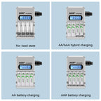 GOX 1.2V AAA OR AA Rechargeable Battery With Smart LCD Charger