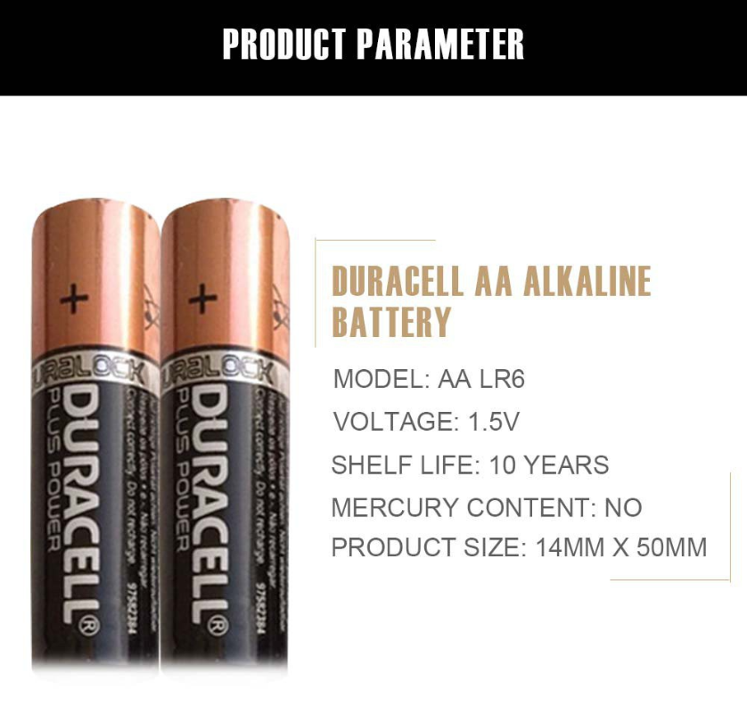 Duracell 1.5V AA OR AAA Alkaline Battery